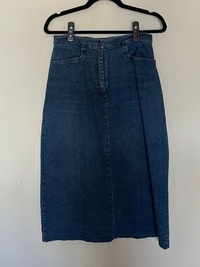 Vintager Denim Midi Skirt